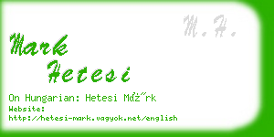 mark hetesi business card